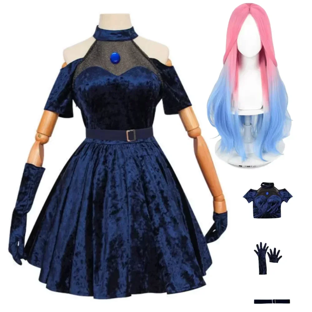 Anime Cosplay Blue Hair - Fantasia de Cosplay Mizi: Traje de