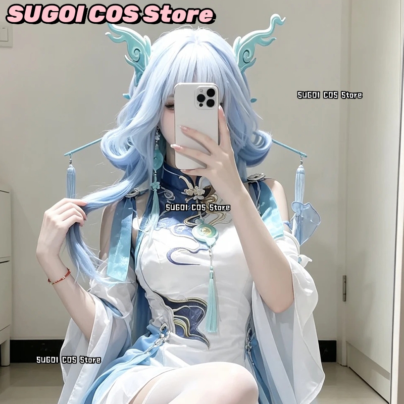 Anime Cosplay Blue Hair - C921Peruca Cosplay de Anime e Jogo