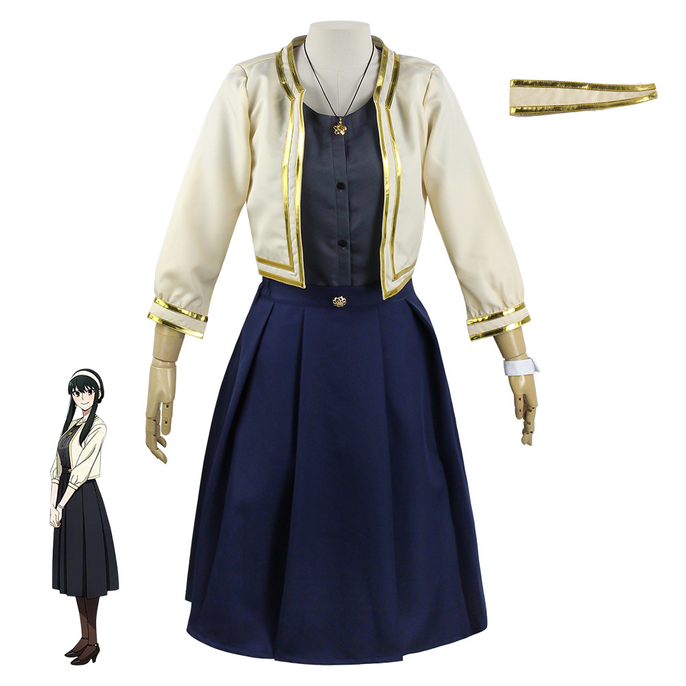 Fantasia de Cosplay da Yor For - Anime Cosplay Blue Hair avaliação e preço