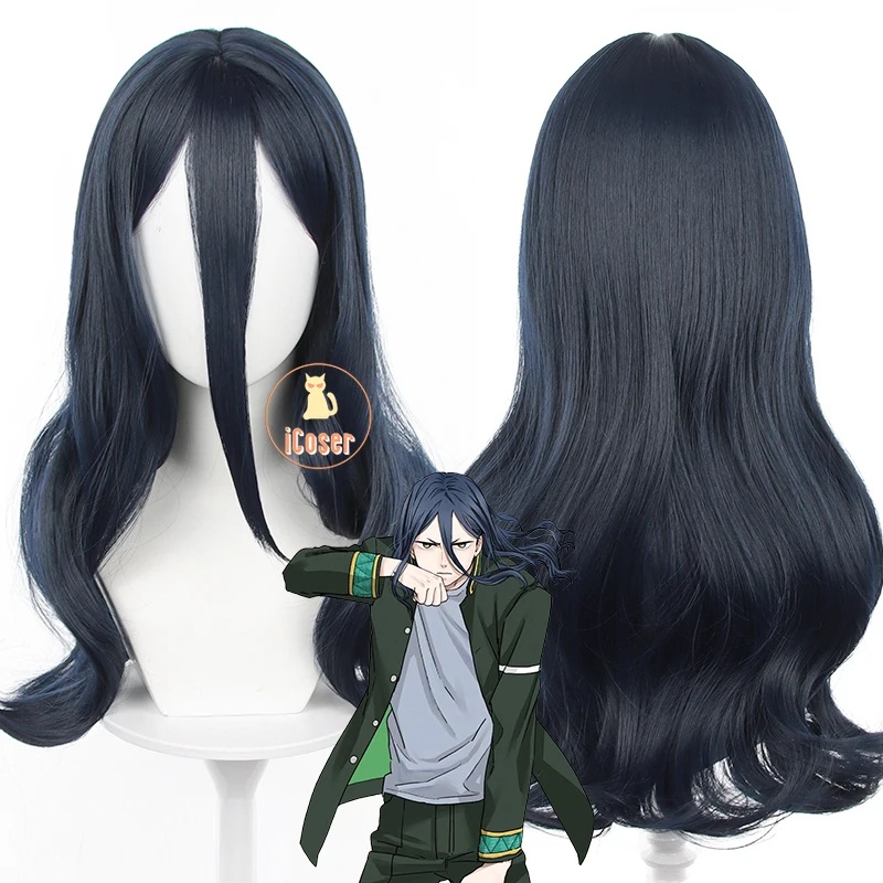 3,v;5'h\8/Peruca de cosplay de - Anime Cosplay Blue Hair avaliação e preço