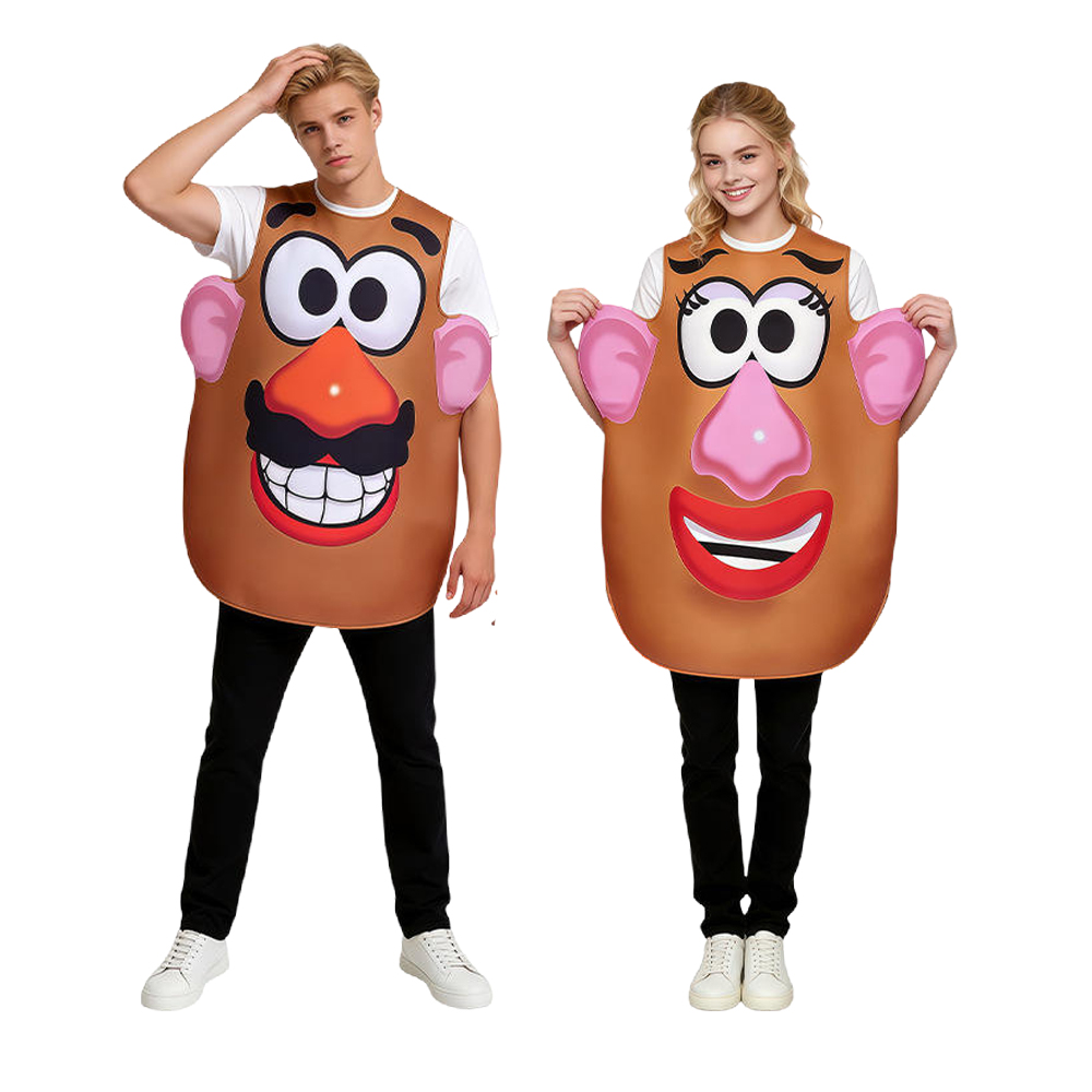 Fantasia de Cabeça de Batata S - Anime Cosplay Couple avaliação e preço