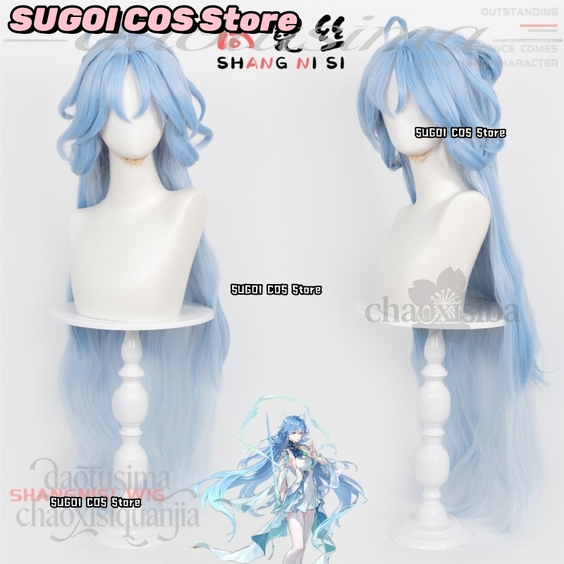 C921Peruca Cosplay de Anime e  - Anime Cosplay Blue Hair avaliação e preço