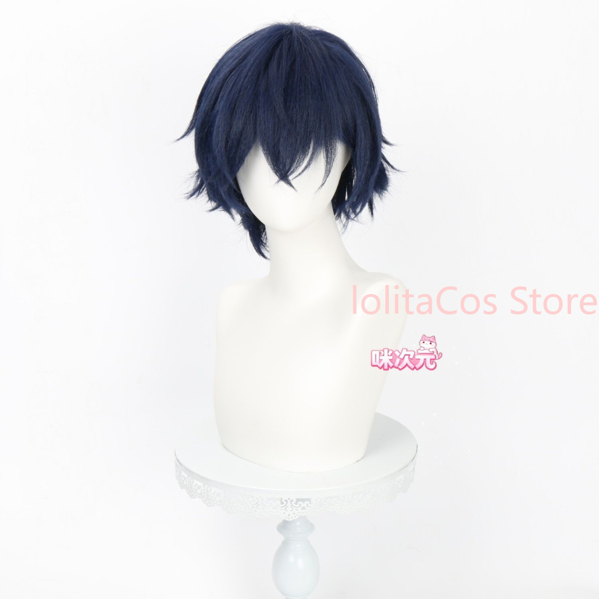 Peruca de Cosplay Valeriy de G - Anime Cosplay Blue Hair avaliação e preço