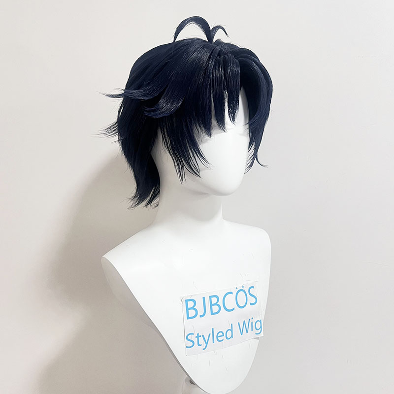 Peruca Estilizada Asaba Haruma - Anime Cosplay Blue Hair avaliação e preço