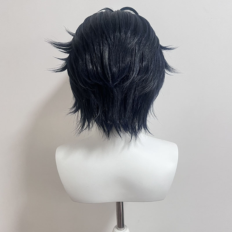Peruca Estilizada Asaba Haruma - Anime Cosplay Blue Hair avaliação e preço